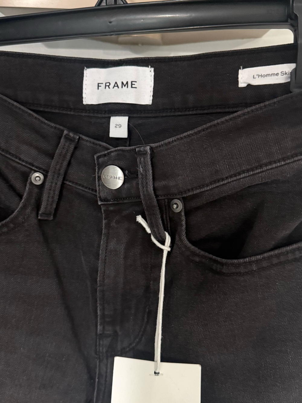 Frame Denim Men's Skinny Jeans in Black